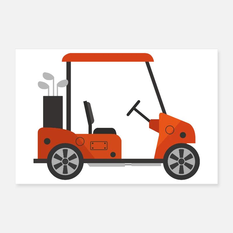 Golf carts Poster 12" x 8" (30x20 cm)