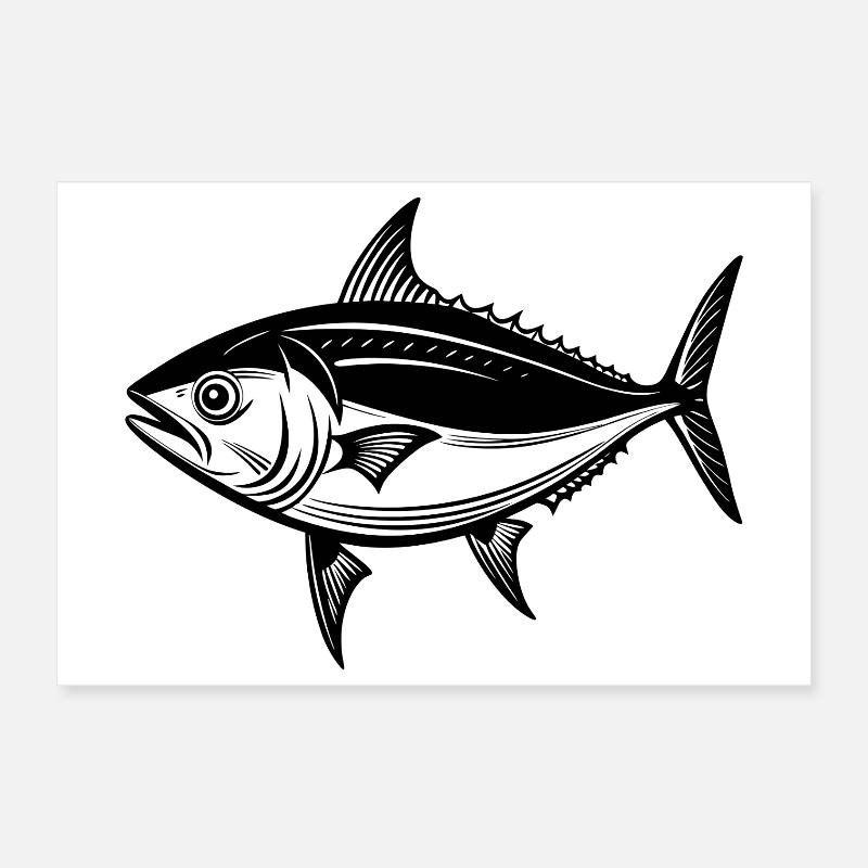 Tuna fish Poster 12" x 8" (30x20 cm)