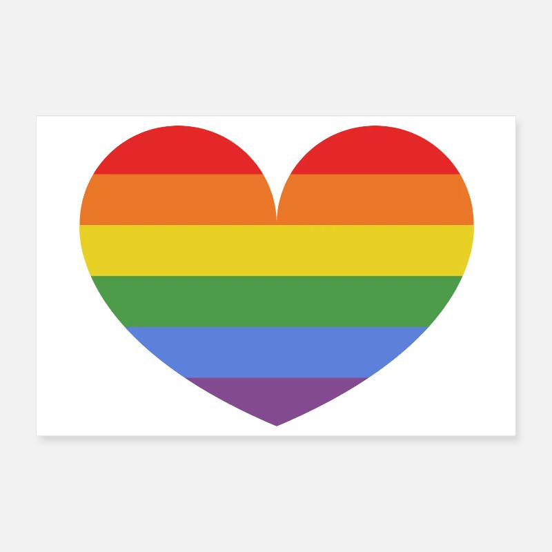 Regenbogenherz Poster 30x20 cm