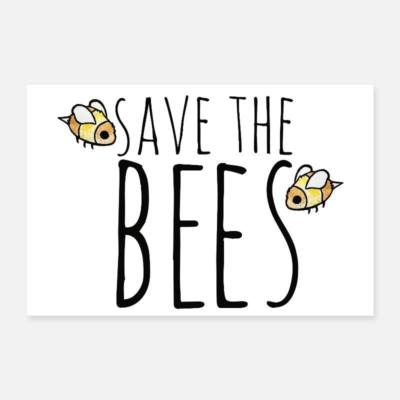 Conservation des abeilles Save the Bees Poster 30 x 20 cm