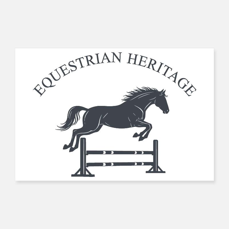 Equestrian Heritage Jump Poster 12" x 8" (30x20 cm)