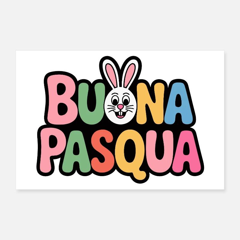 Happy Easter Funny Poster 12" x 8" (30x20 cm)