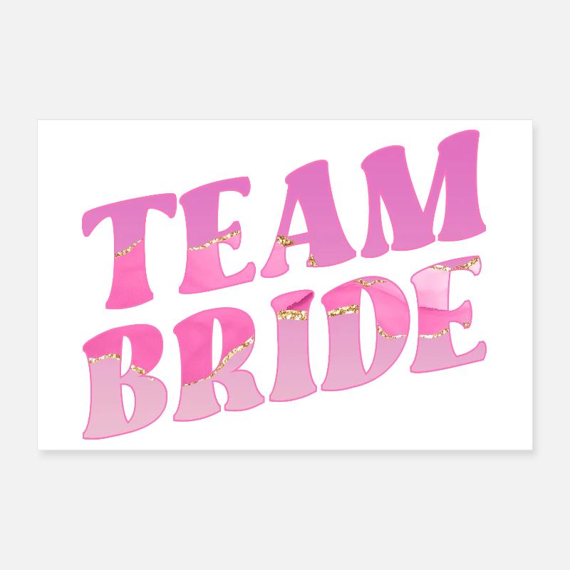 Équipe de mariage mariée Poster 30 x 20 cm