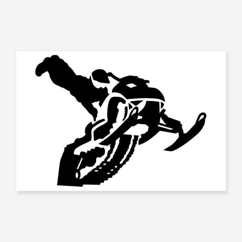 snowmobile stunt Poster 30x20 cm