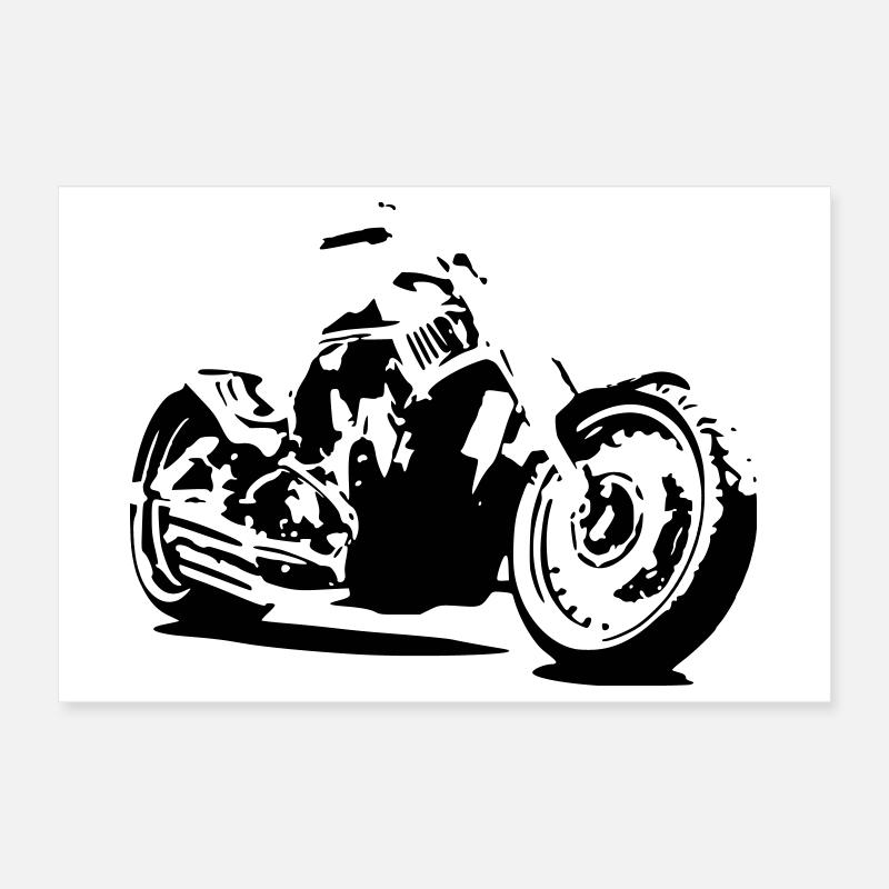Motorcycle Chopper Poster 30x20 cm
