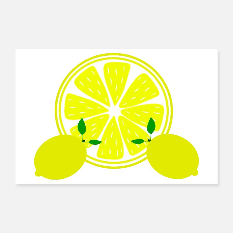 Zitrone Limone Limette Poster 30x20 cm