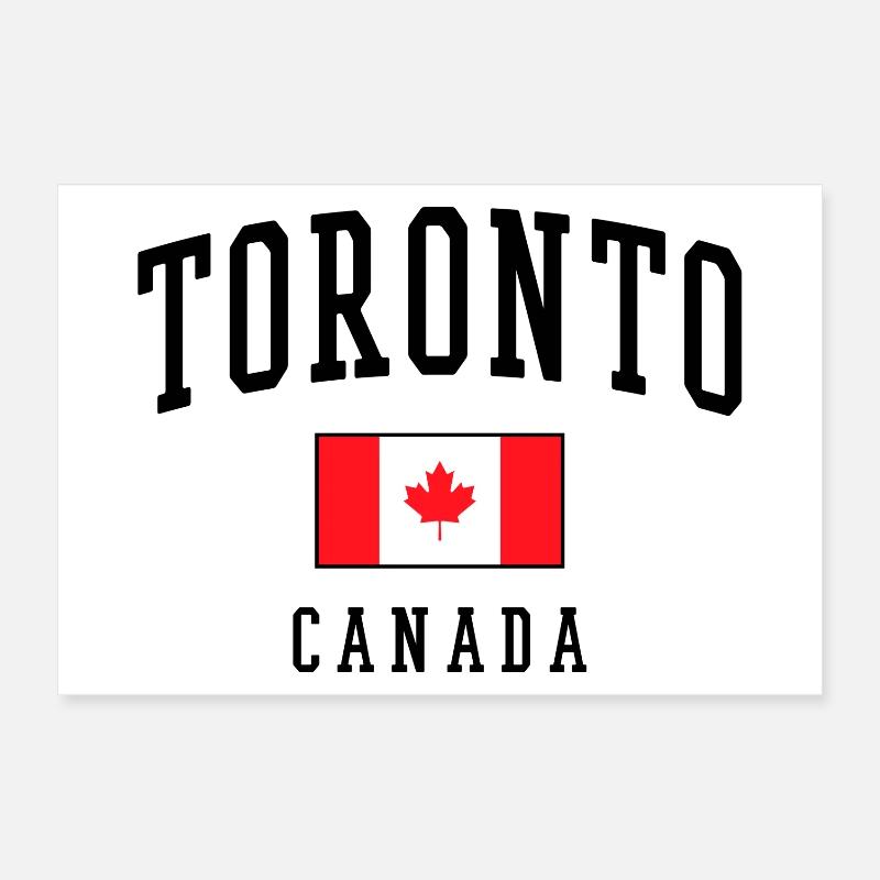 Toronto Canada Flag Design Gift Idea Poster 12" x 8" (30x20 cm)