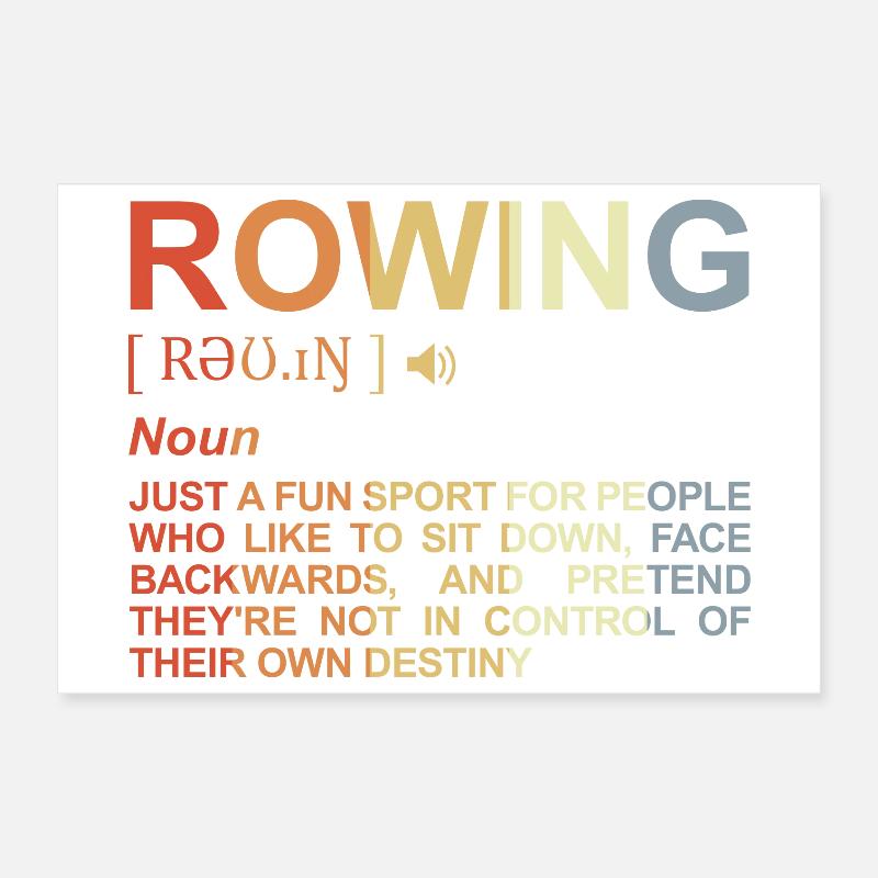 Rowing Term Poster 12" x 8" (30x20 cm)
