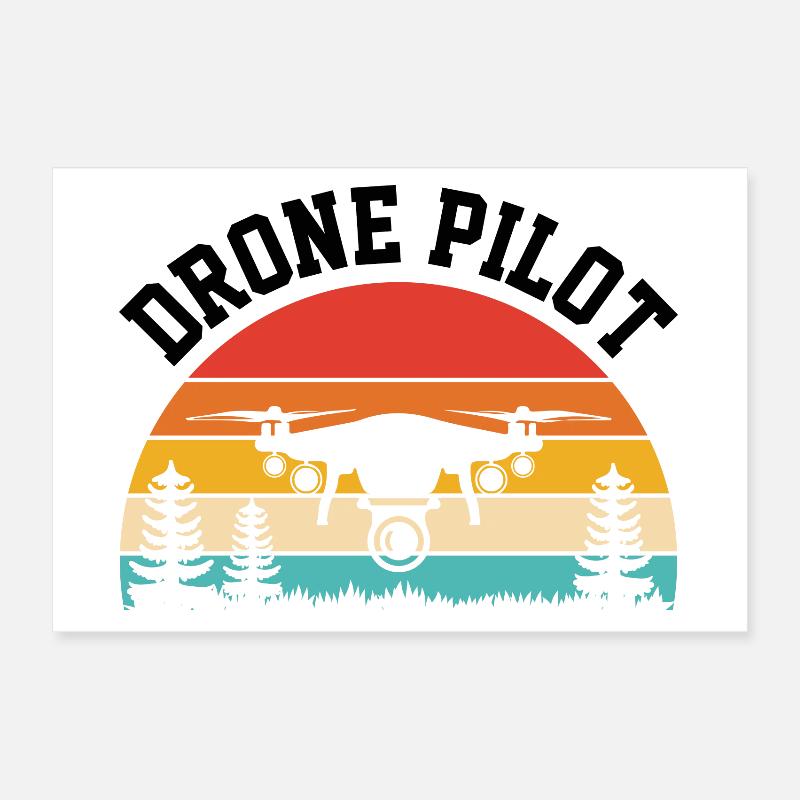 Pilote de drone Poster 30 x 20 cm