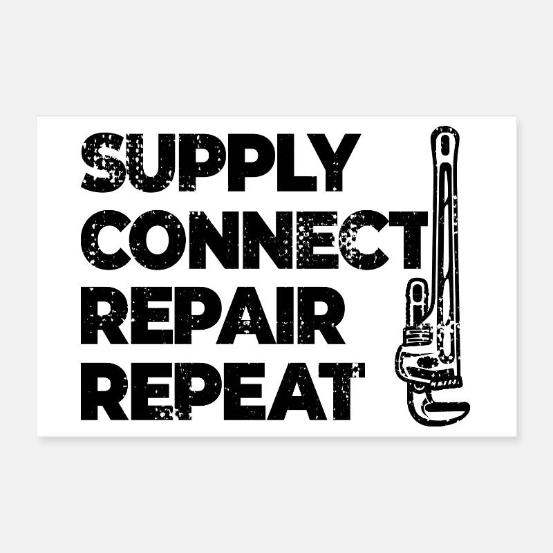 Motivation du plombier Poster 30 x 20 cm