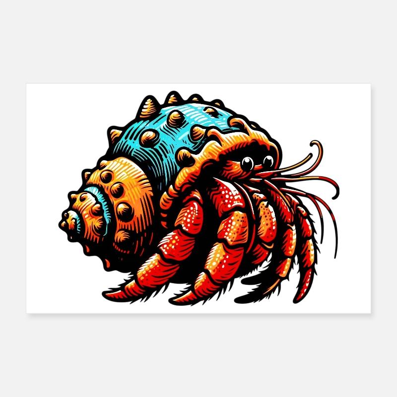 Hermit crab Poster 12" x 8" (30x20 cm)