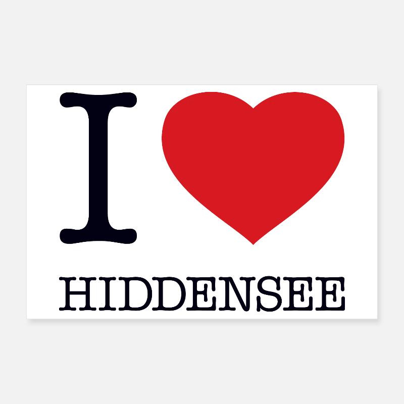 I LOVE HIDDENSEE Poster 30x20 cm