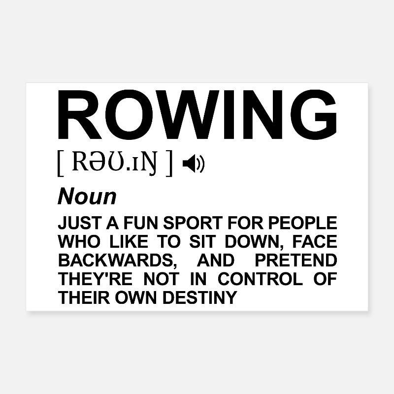 Rowing Meaning Poster 12" x 8" (30x20 cm)