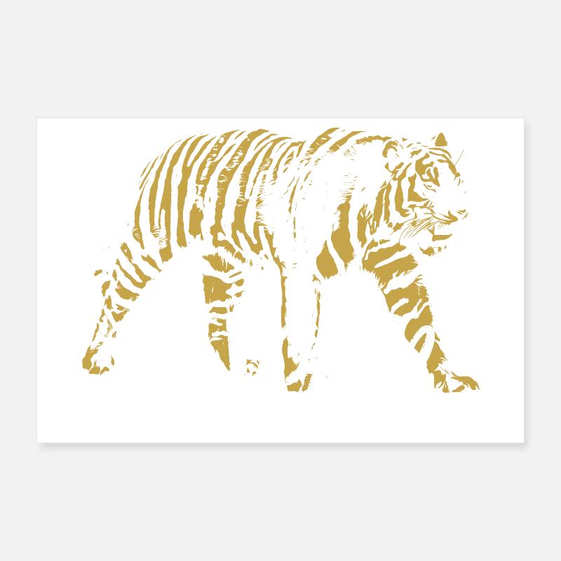 Wilder Tiger, Altmodisch, Abbildung Poster 30x20 cm