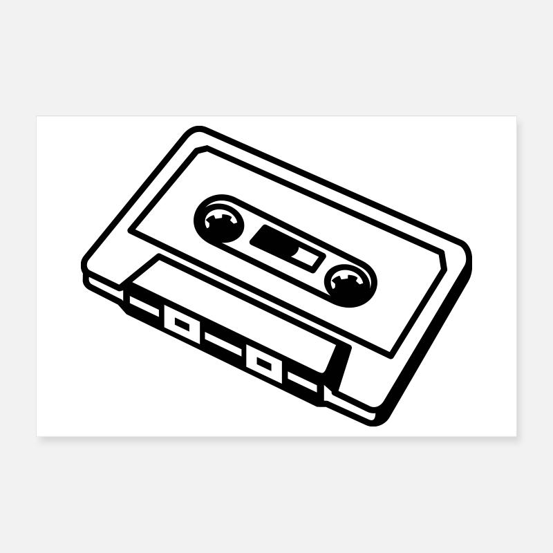 Retro Kassette – Old School Mixtape Musik Desig Poster 30x20 cm