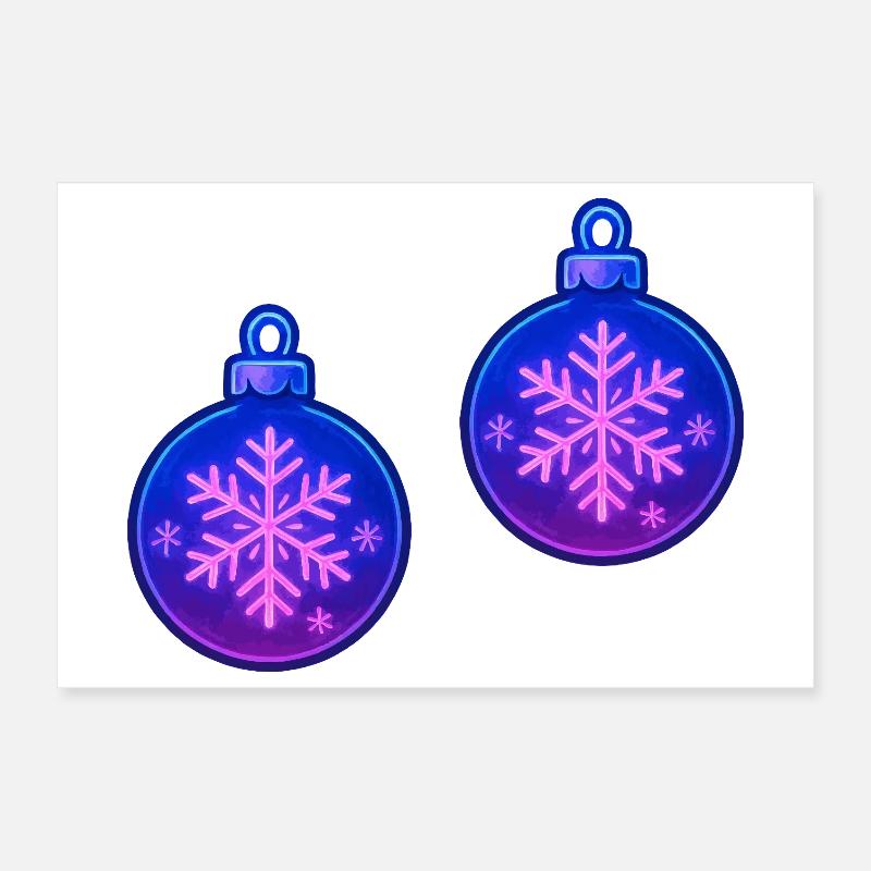Ornement en forme de flocon de neige pour le Bal de Noël Poster 30 x 20 cm