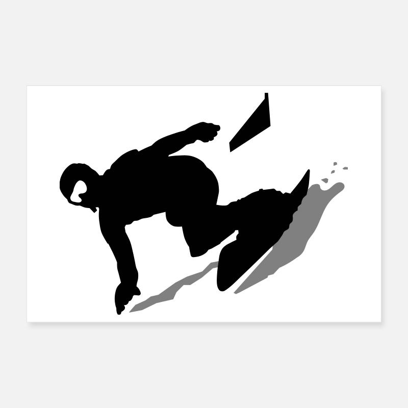 Snowboard Slalom Poster 30 x 20 cm