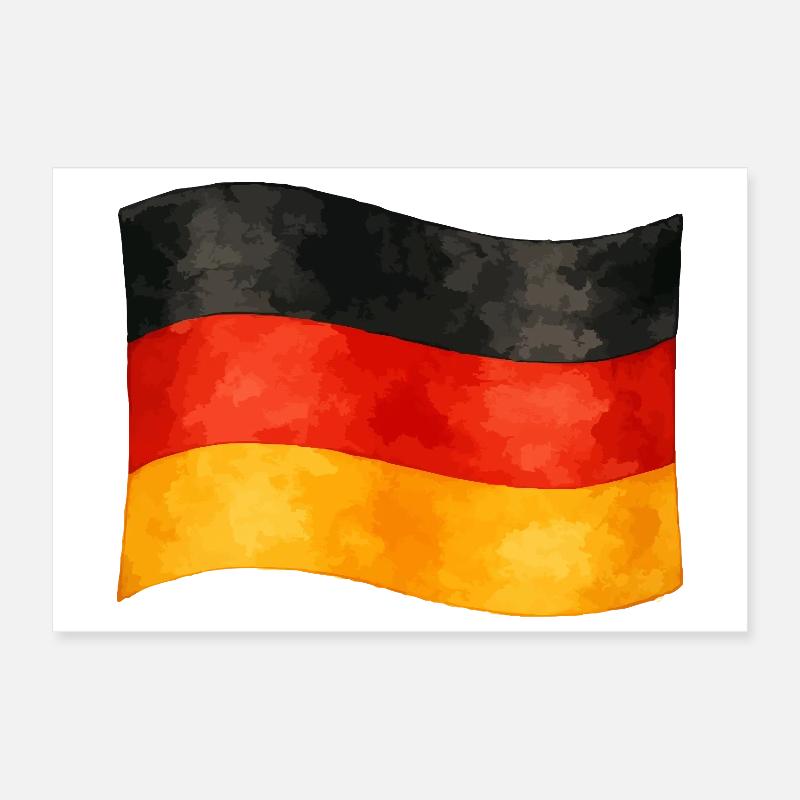Deutsche Flagge Poster 30x20 cm