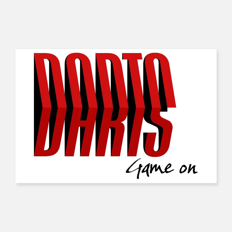 DARTS Match lancé Poster 30 x 20 cm
