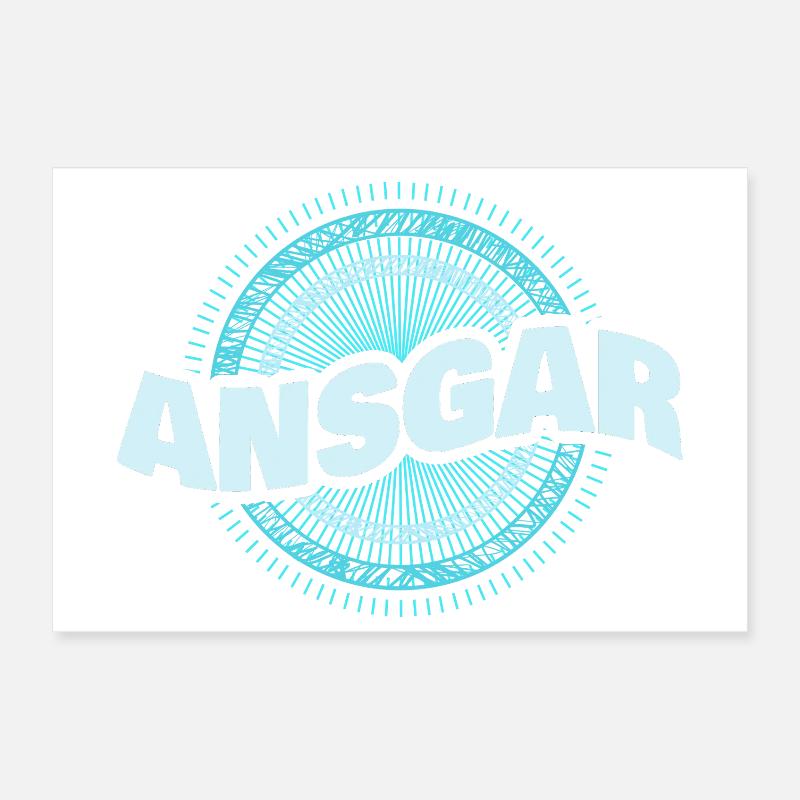 Ansgar als Name Poster 30x20 cm