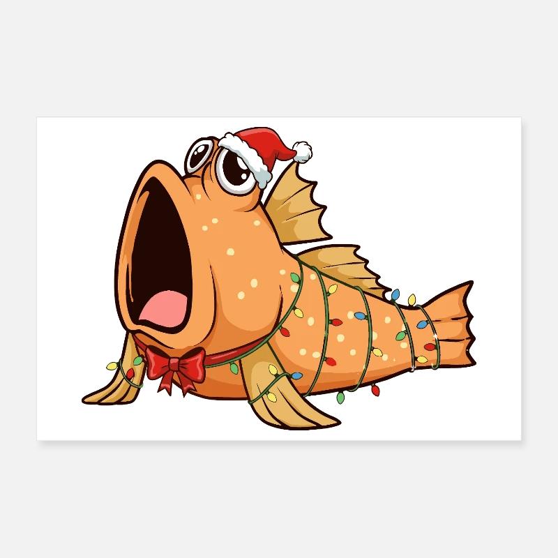 Drôle de Mudskipper - Noël Poster 30 x 20 cm