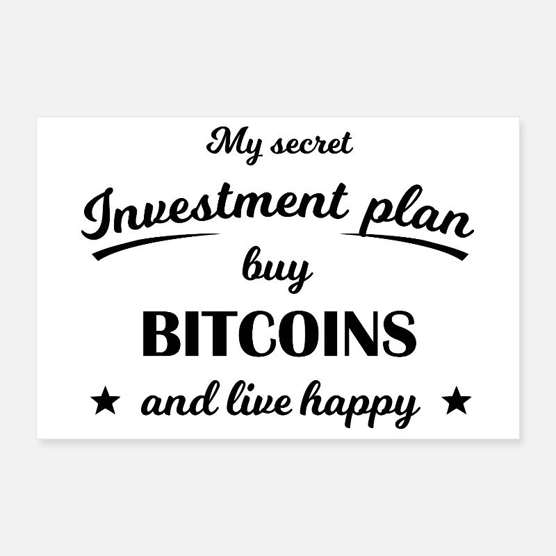 Plan d’investissement Bitcoin Poster 30 x 20 cm