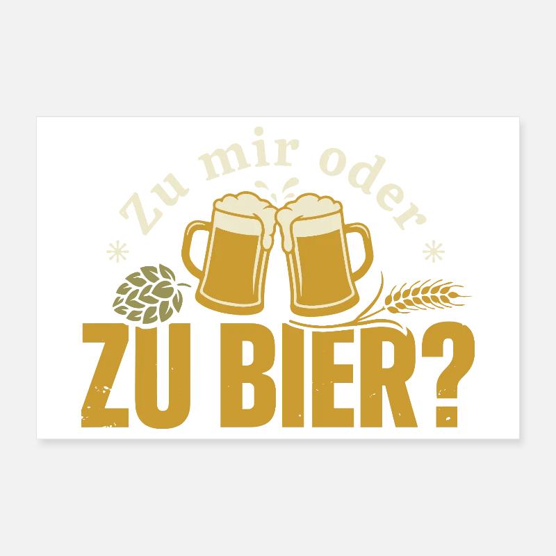 Bier Zu Mir Oder Zu Bier Flirt Single Party Malle Poster 30x20 cm