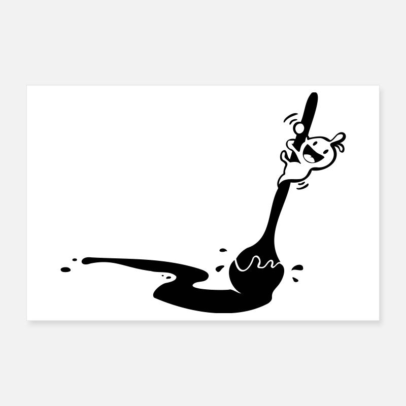 Cook cook. Funny spoon. Cooking spoon soups Poster 12" x 8" (30x20 cm)