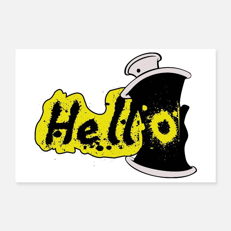 Hallo Spray Effekt Poster 30x20 cm