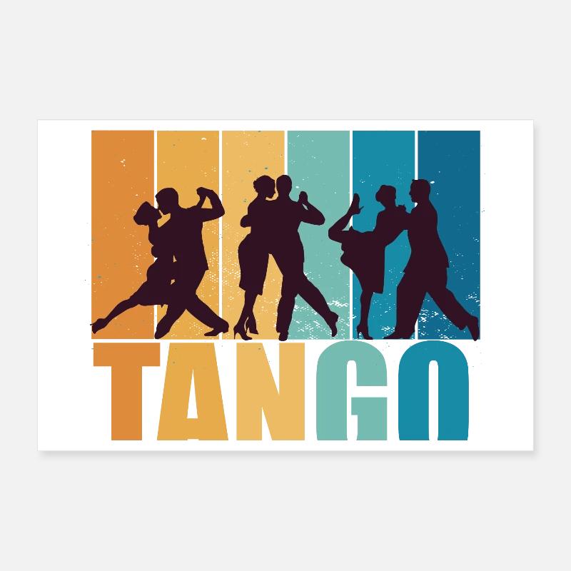 Tango Tänzerin tanzen Vintage Retro Geschenk Poster 30x20 cm