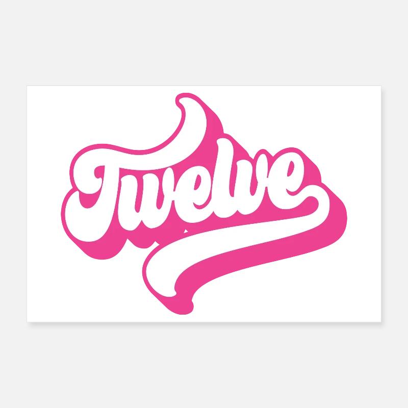 Douze 12e anniversaire pour les filles de 12 ans Poster 30 x 20 cm