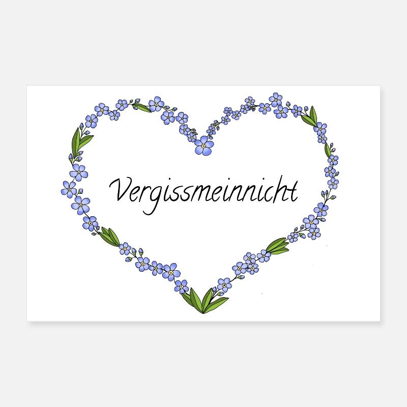 Forget-me-not Poster 12" x 8" (30x20 cm)