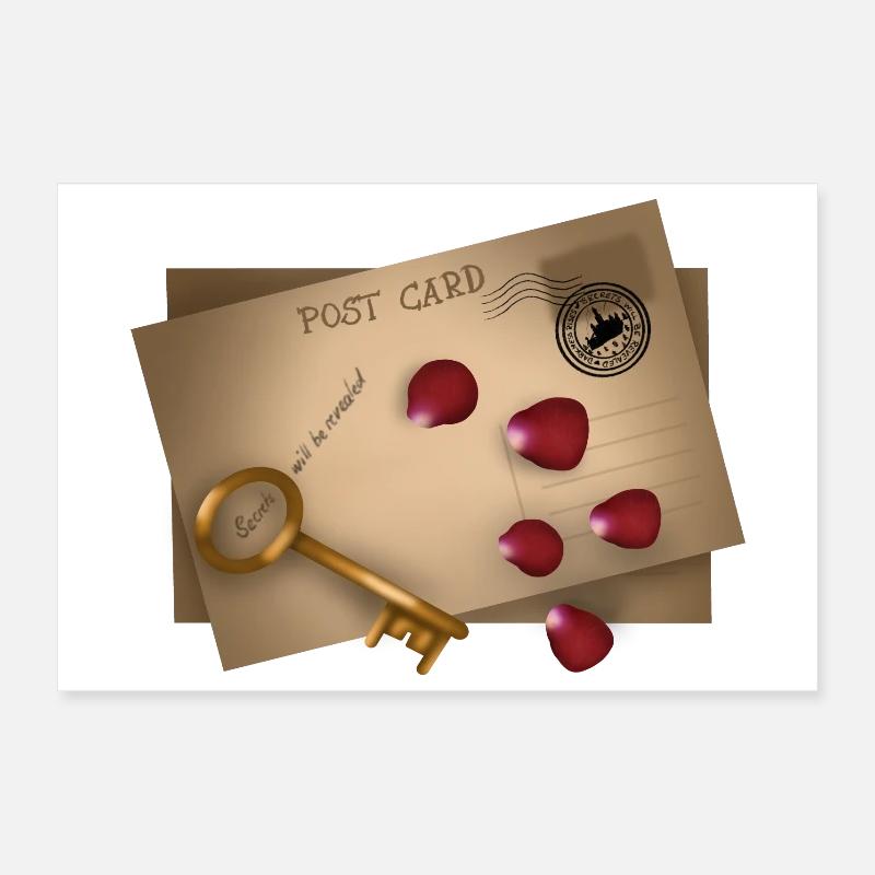 Carte postale : les secrets seront dévoilés Poster 30 x 20 cm