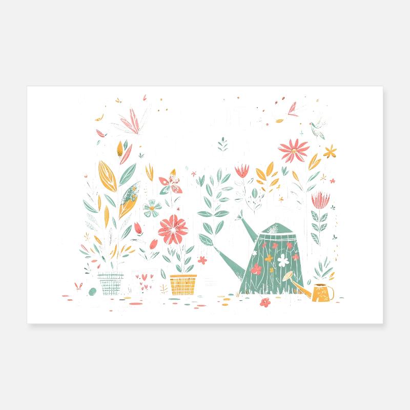 let it grow frühling garten blumen Poster 30x20 cm