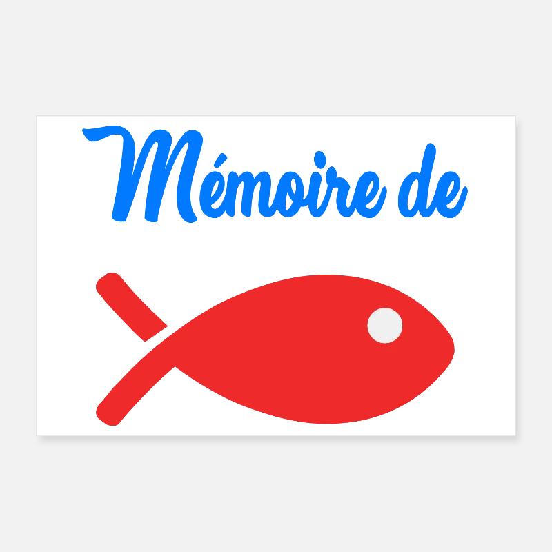 FISH. MEMORY. HUMOR Poster 12" x 8" (30x20 cm)