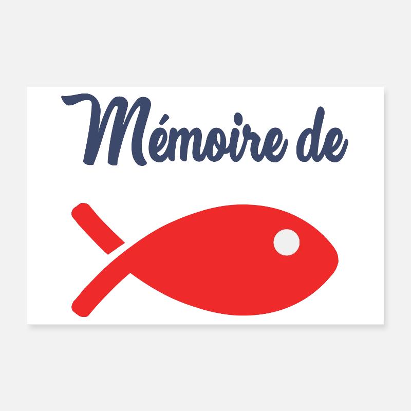 MEMOIRE POISSON ROUGE Poster 30 x 20 cm