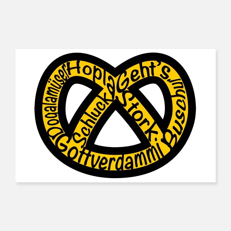 Bretzel Alsace Expression Poster 30 x 20 cm