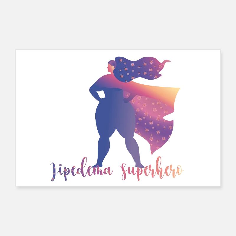 Super-héros lipœdème Poster 30 x 20 cm