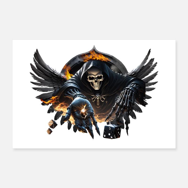 Bones and magic, the skeleton Poster 12" x 8" (30x20 cm)