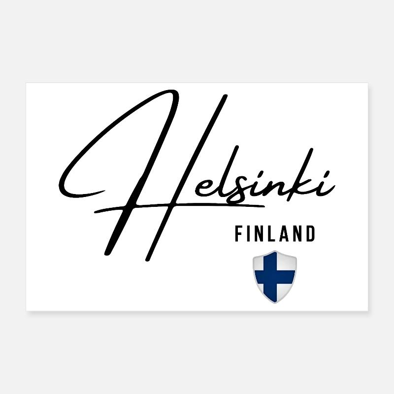 Design élégant Helsinki, j’adore Helsinki Poster 30 x 20 cm