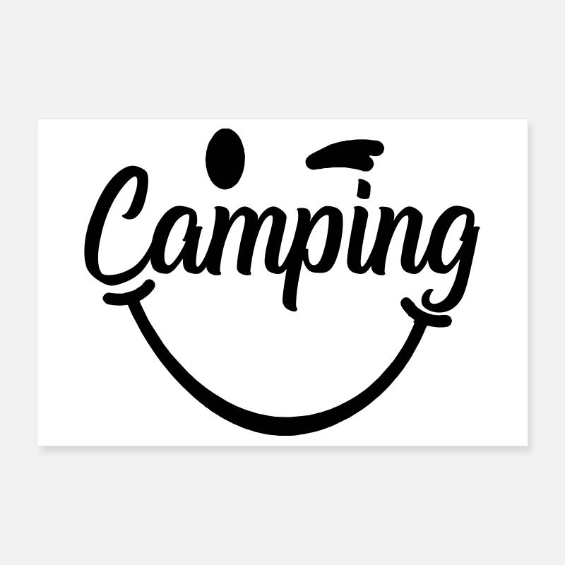 Camping Sourire Poster 30 x 20 cm