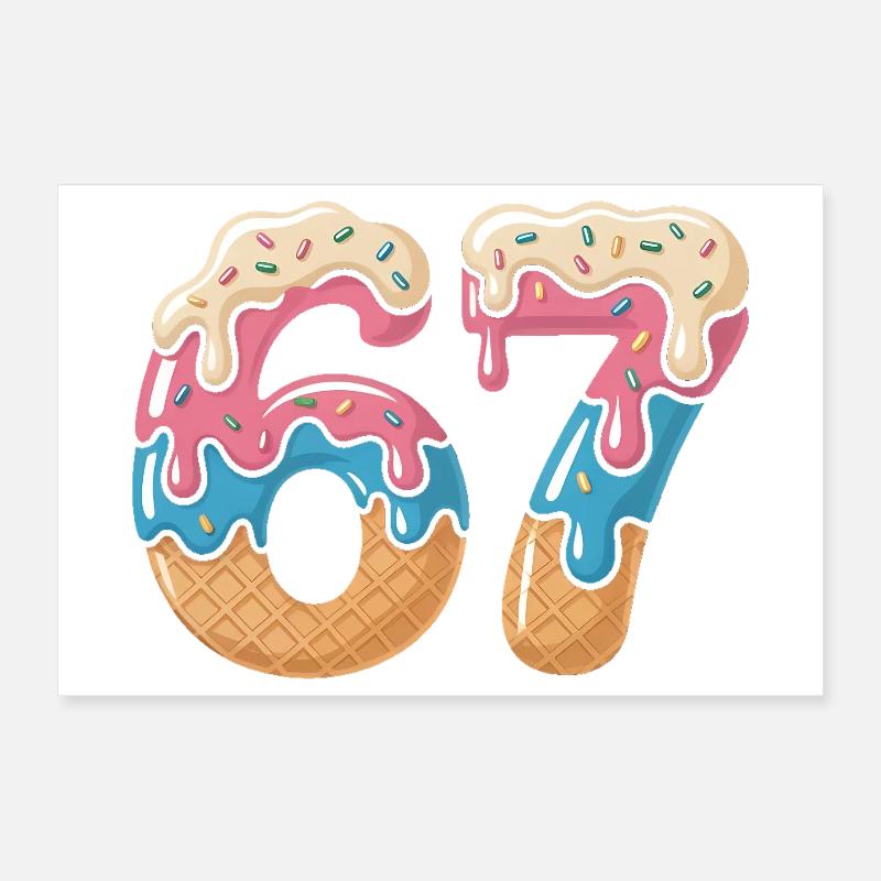 Donut 69 Glaçage NéonPrint Poster 30 x 20 cm