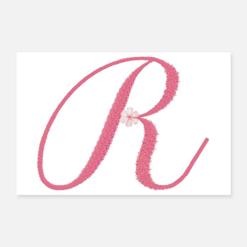 R, for Royal, delicate elegance with meaning Poster 12" x 8" (30x20 cm)