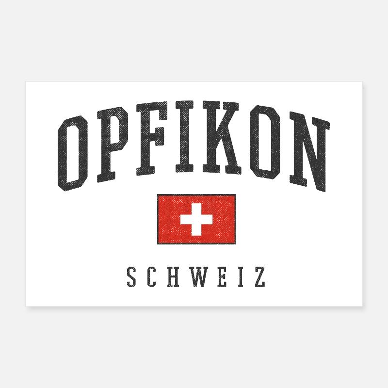 Opfikon – identité suisse de Zurich Poster 30 x 20 cm