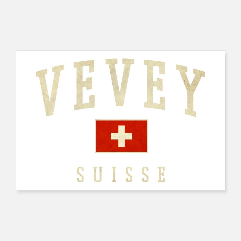 Vevey – identité suisse du canton de Vaud Poster 30 x 20 cm