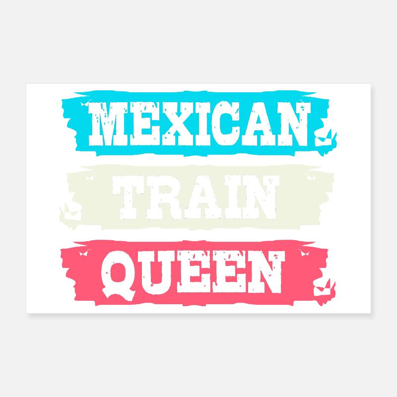 Train domino mexicain Poster 30 x 20 cm