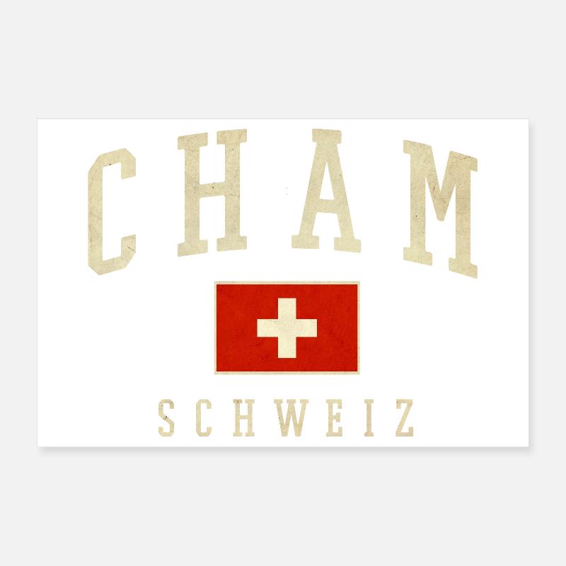 Logo vintage de CHAM SUISSE Poster 30 x 20 cm