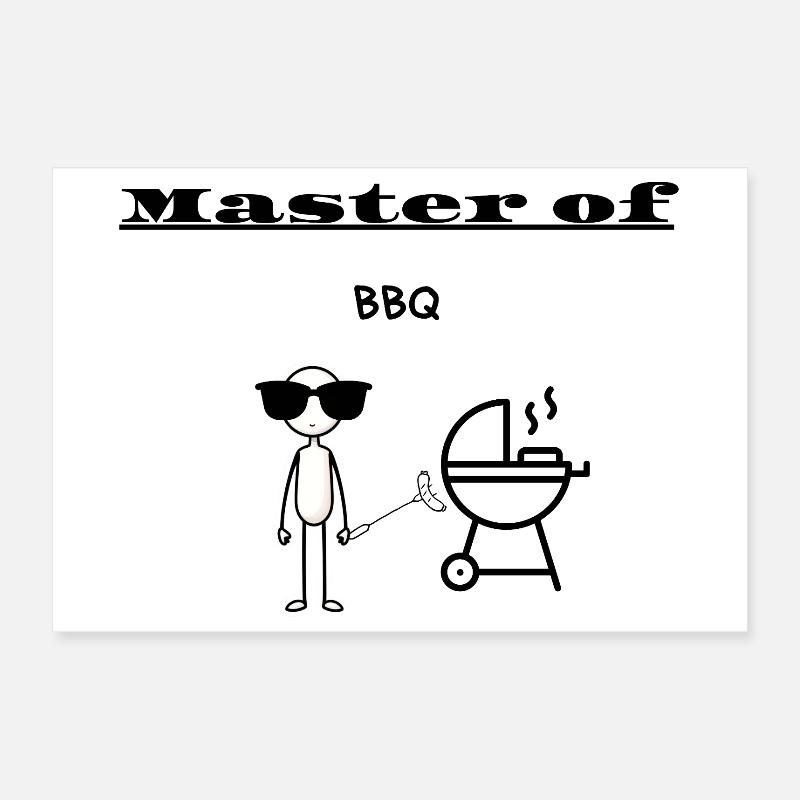 Maître du BBQ Poster 30 x 20 cm