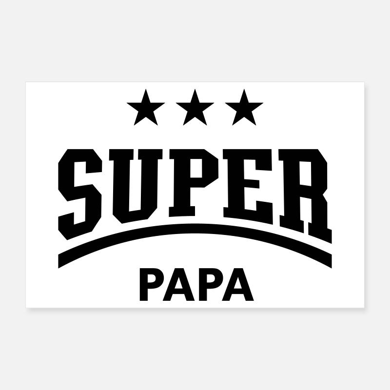 Super Dad (Daddy / Dad / Dad / Father's Day / B) Poster 12" x 8" (30x20 cm)