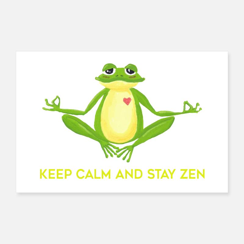 Zen frog Poster 12" x 8" (30x20 cm)